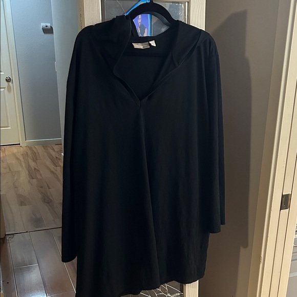 Croft & Barrow Black Textured Top - Picture 1 of 6